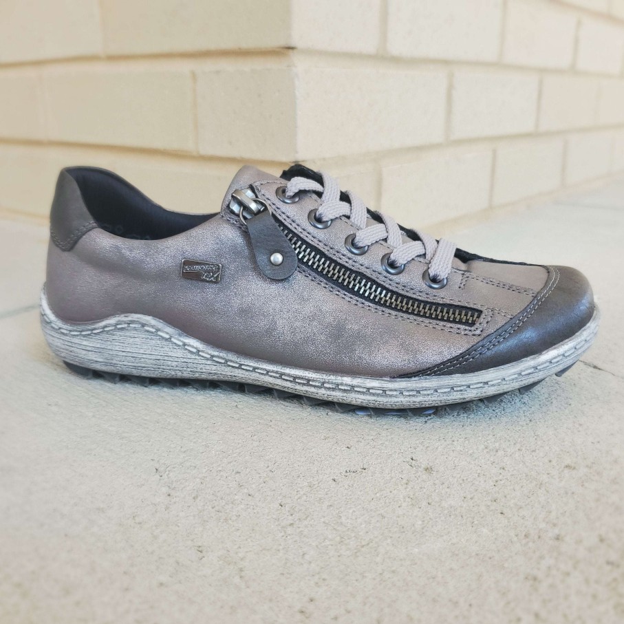 Footwear Remonte Tie Sneakers | Remonte - R1402-44 Grey Mineral