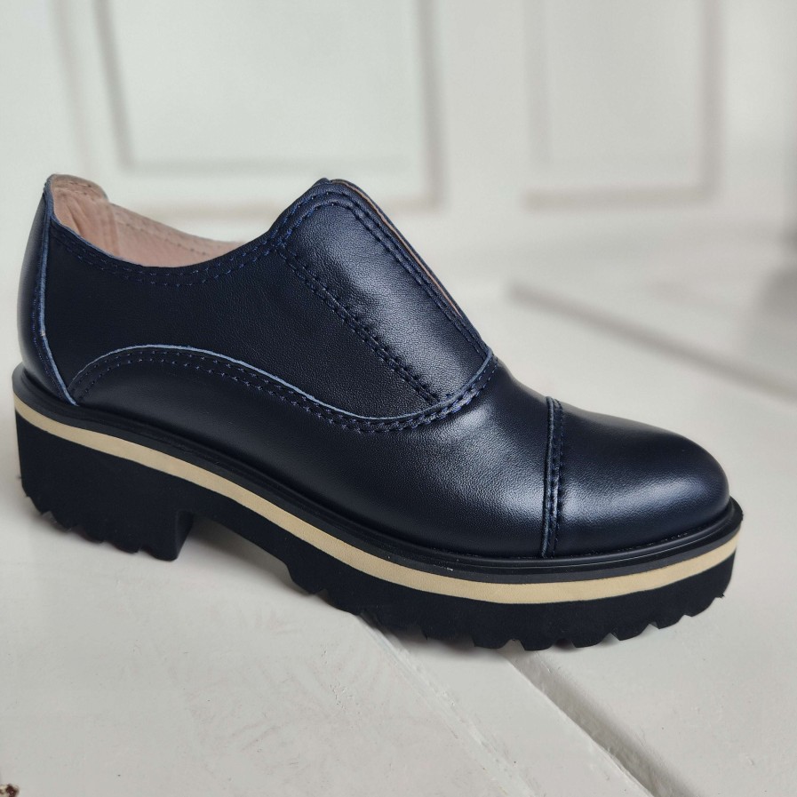 Footwear ALL BLACK Slip-On Loafers | All Black - Cowman Lugg Navy