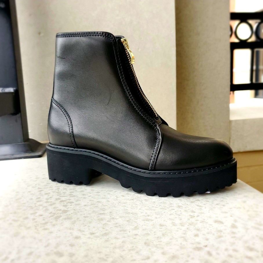 Footwear ALL BLACK Low Heel Boots | All Classic Zip Bootie Black