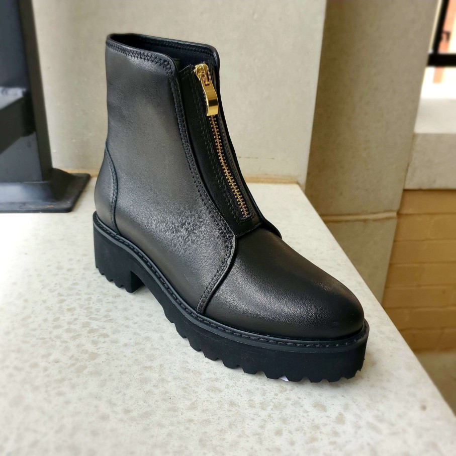 Footwear ALL BLACK Low Heel Boots | All Classic Zip Bootie Black