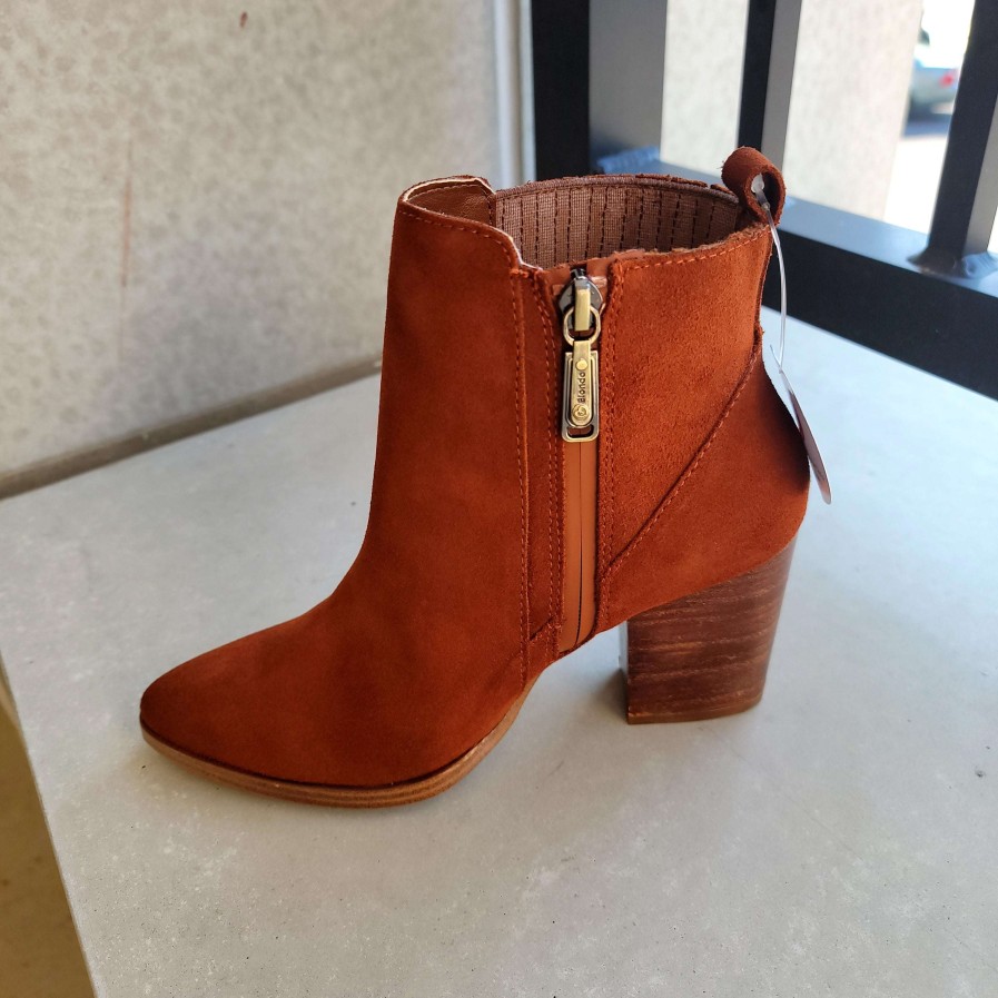 Footwear Blondo Ankle Boots | Blondo - Reese Camel Camel Suede