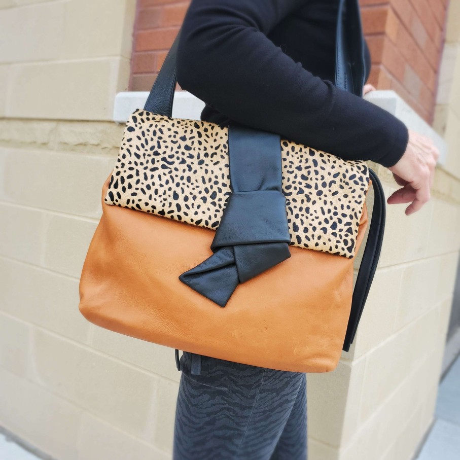 Handbags Daniella Lehavi | Daniella Lehavi - Quebec Leather Crossbody Leopard