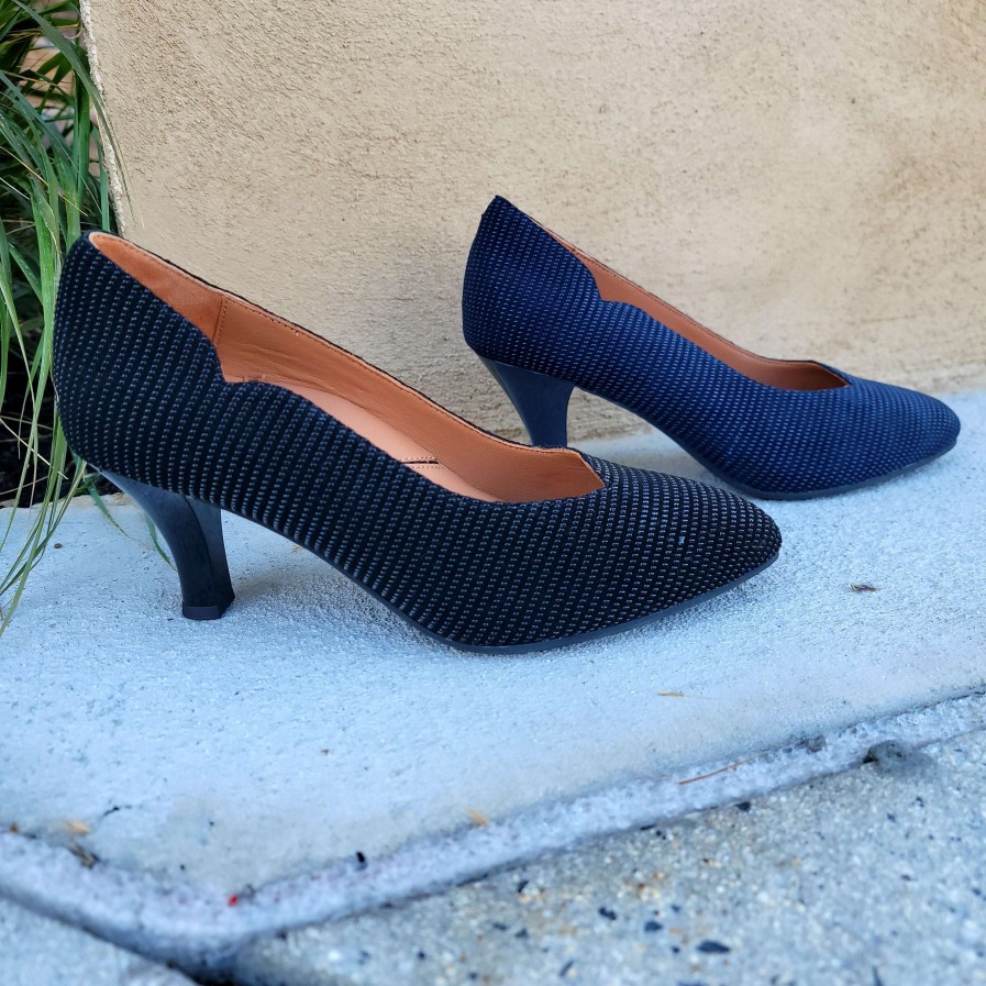 Footwear L'amour Des Pieds High Heels (2 Inches Or Above) | L'Amour Des Pieds - Bamell Navy Or Black Fashion Comfort Pump