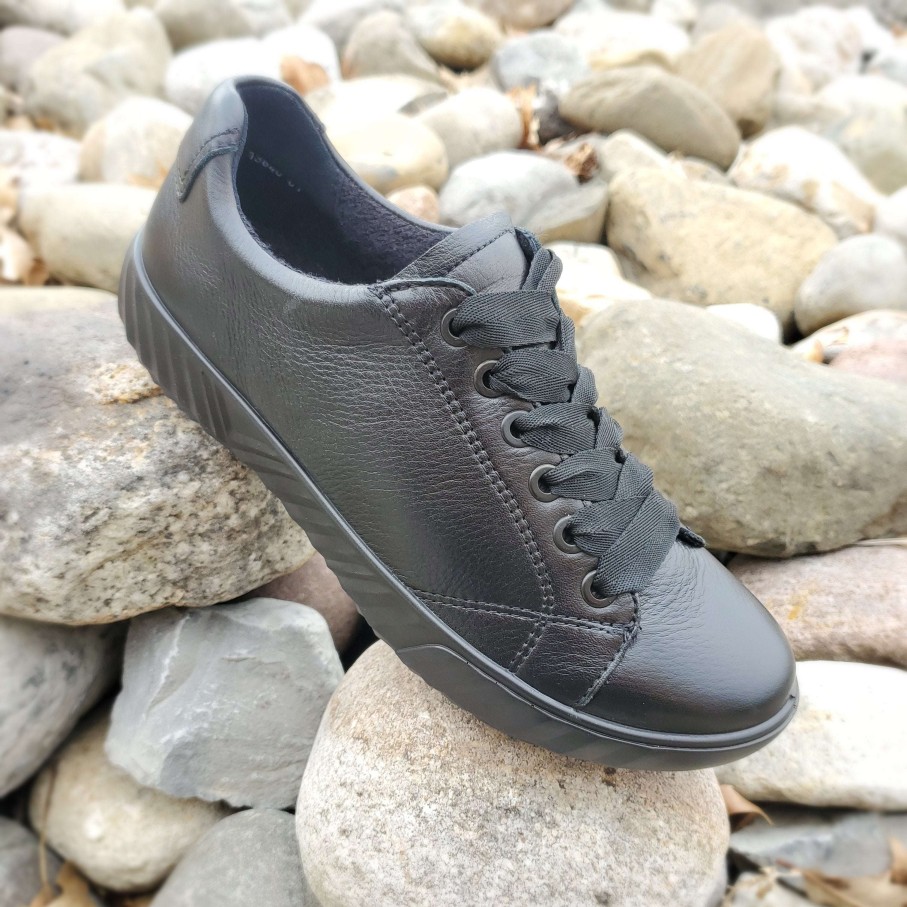 Footwear Ara Tie Sneakers | Ara - Alexandria Women'S Sneaker Black Leather