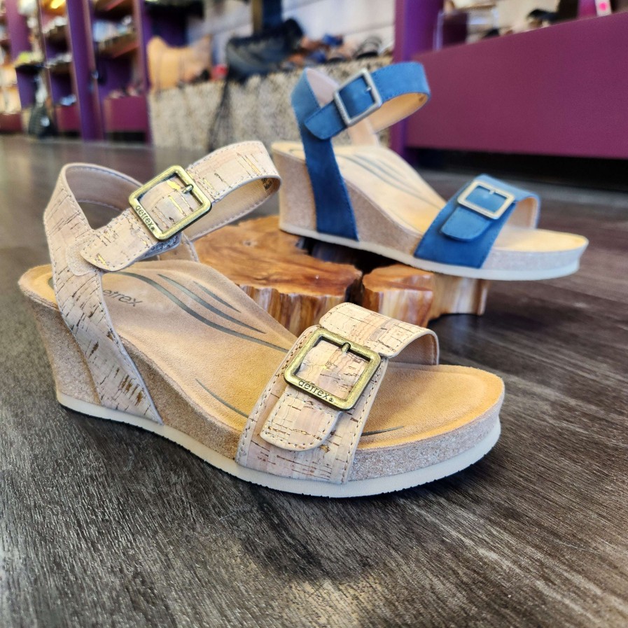 Footwear AETREX Wedges/Platform Sandals | Aetrex - Lexa Arch Support Platform Wedge Sandals